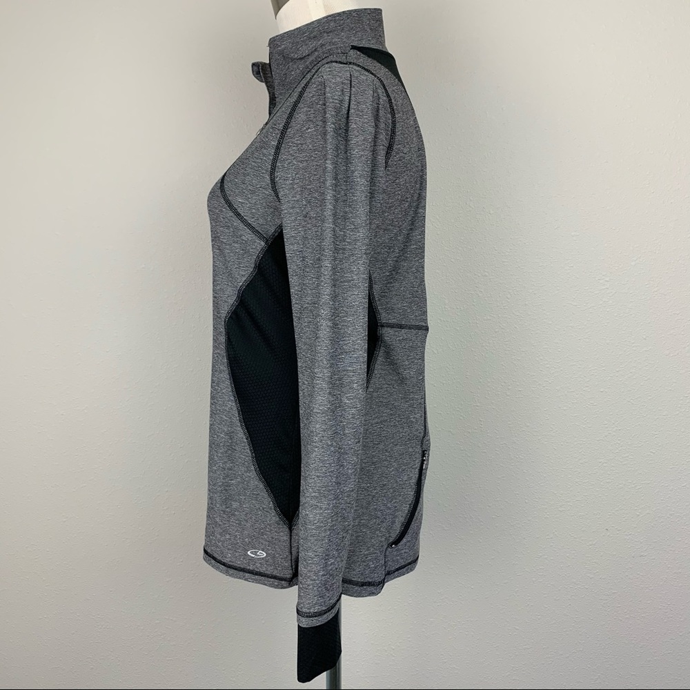 Champion C9 long sleeve workout running top Gray M - Picture 2 of 7